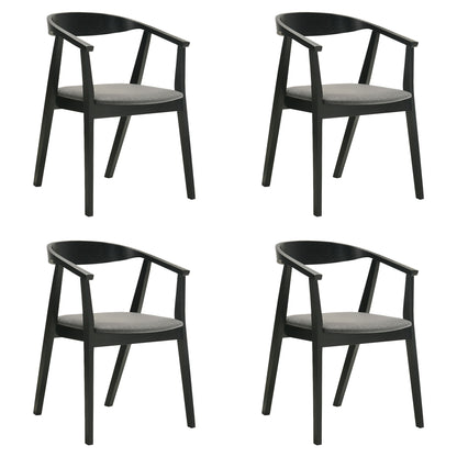 Santana - Wood Dining Chair With Black Frame
