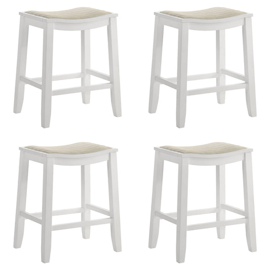 Iyani - Coastal Modern Wood Counter Height Kitchen Bar Stool