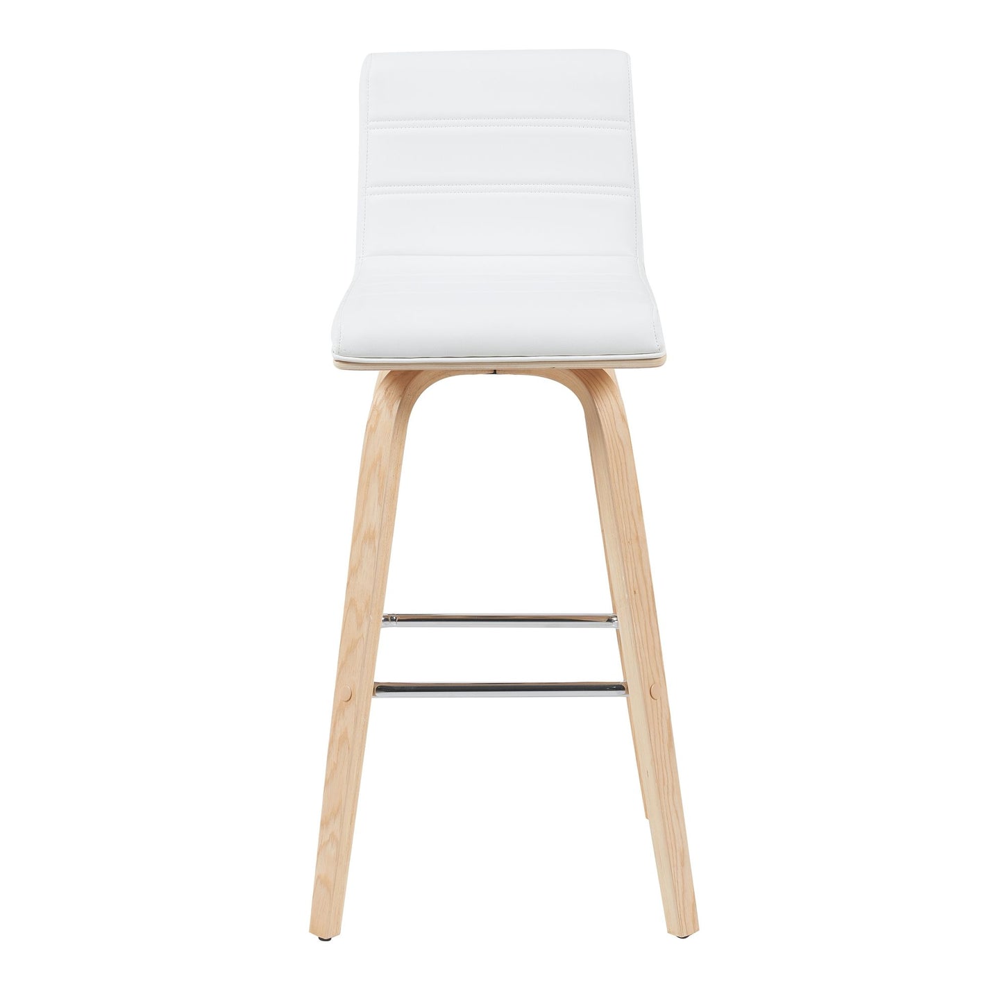 Vienna - Modern Swivel Bar Height Stool - Patterned Oak Wood Frame