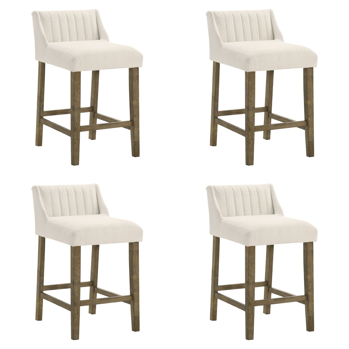 Fauna - Modern Transitional Wood Counter Height Kitchen Bar Stool
