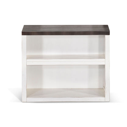 Carriage House - 30" Bookcase / Desk Base - Cottage White / Europen Dark