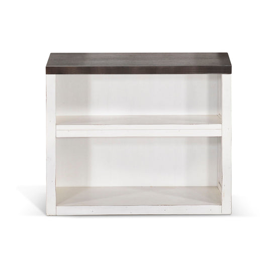 Carriage House - 30" Bookcase / Desk Base - Cottage White / Europen Dark