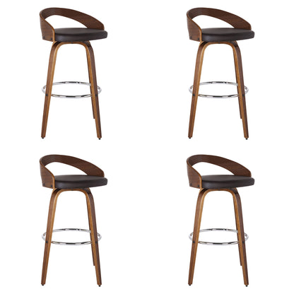 Sonia - 30" Bar Height Swivel Bar Stool - Walnut Wood