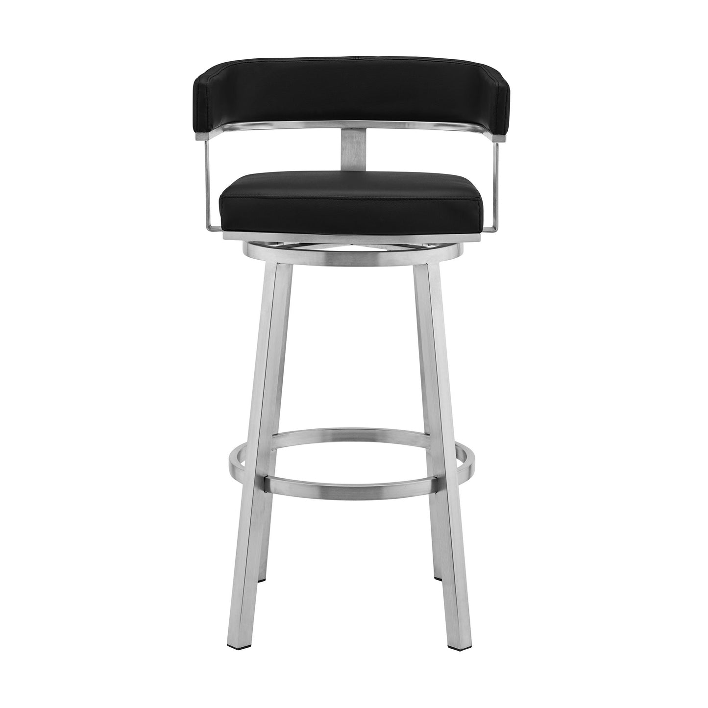 Cohen - Brushed Stainless Steel Swivel Bar Stool