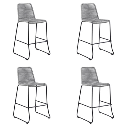 Shasta - 26" Outdoor Metal And Rope Stackable Barstool