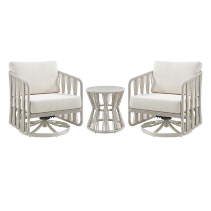 Breeze - Powder Coated Metal Outdoor Conversation Set With Cushions