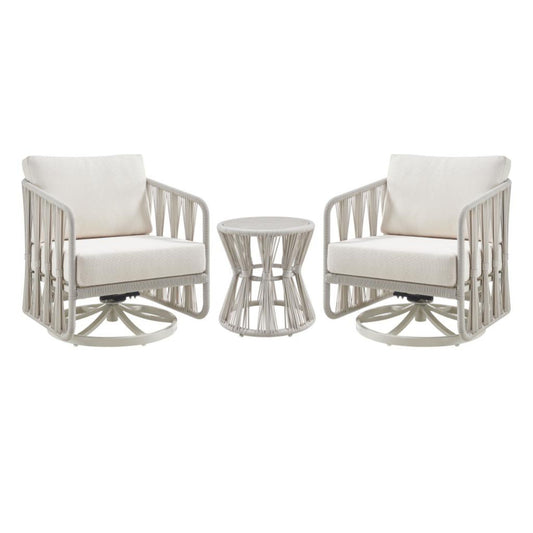 Breeze - Powder Coated Metal Outdoor Conversation Set With Cushions