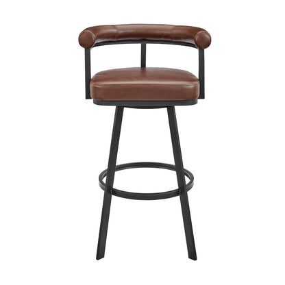 Nolagam - Swivel Bar Stool - Black Metal
