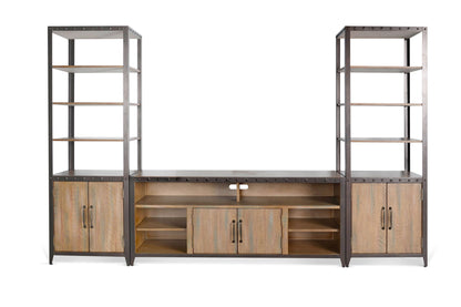 San Diego - Entertainment Wall - Antique Brown