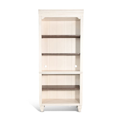 Pasadena - Bookcase Open - Buckskin / Marble White