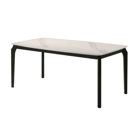 Kimber - Marble Top Dining Table - Black / White