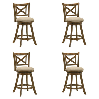 Kodi - Modern Farmhouse Swivel Wood Counter Height Kitchen Bar Stool