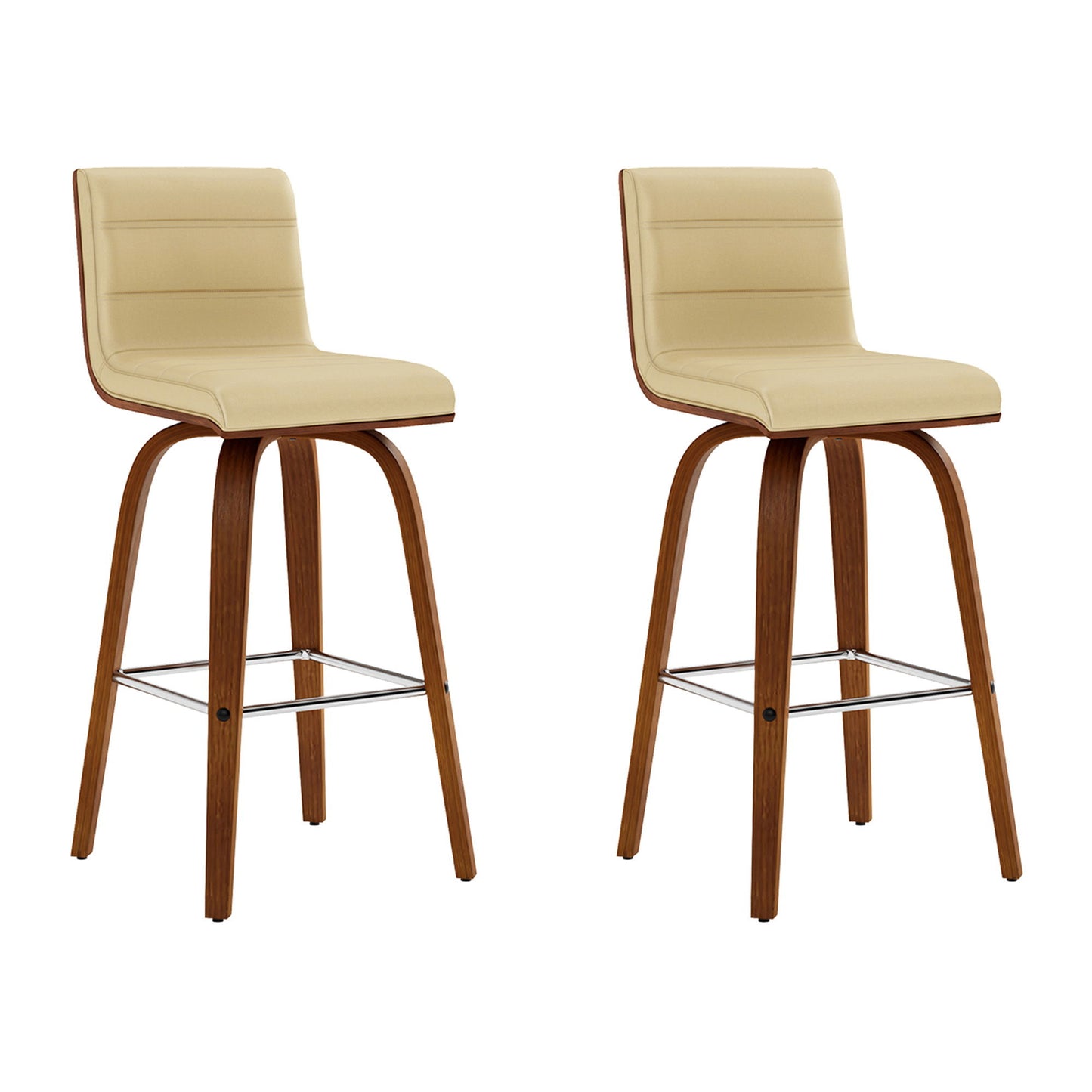 Vienna - 26" Swivel Counter Stool - Walnut Wood