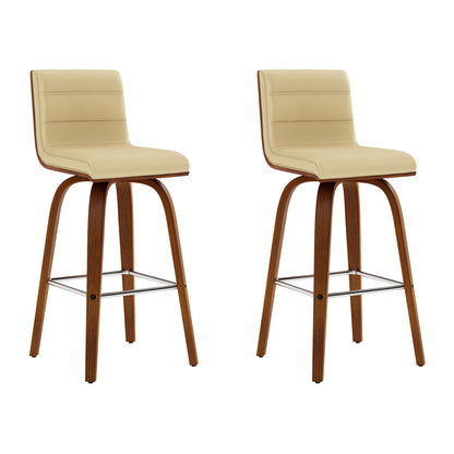 Vienna - 26" Swivel Counter Stool - Walnut Wood