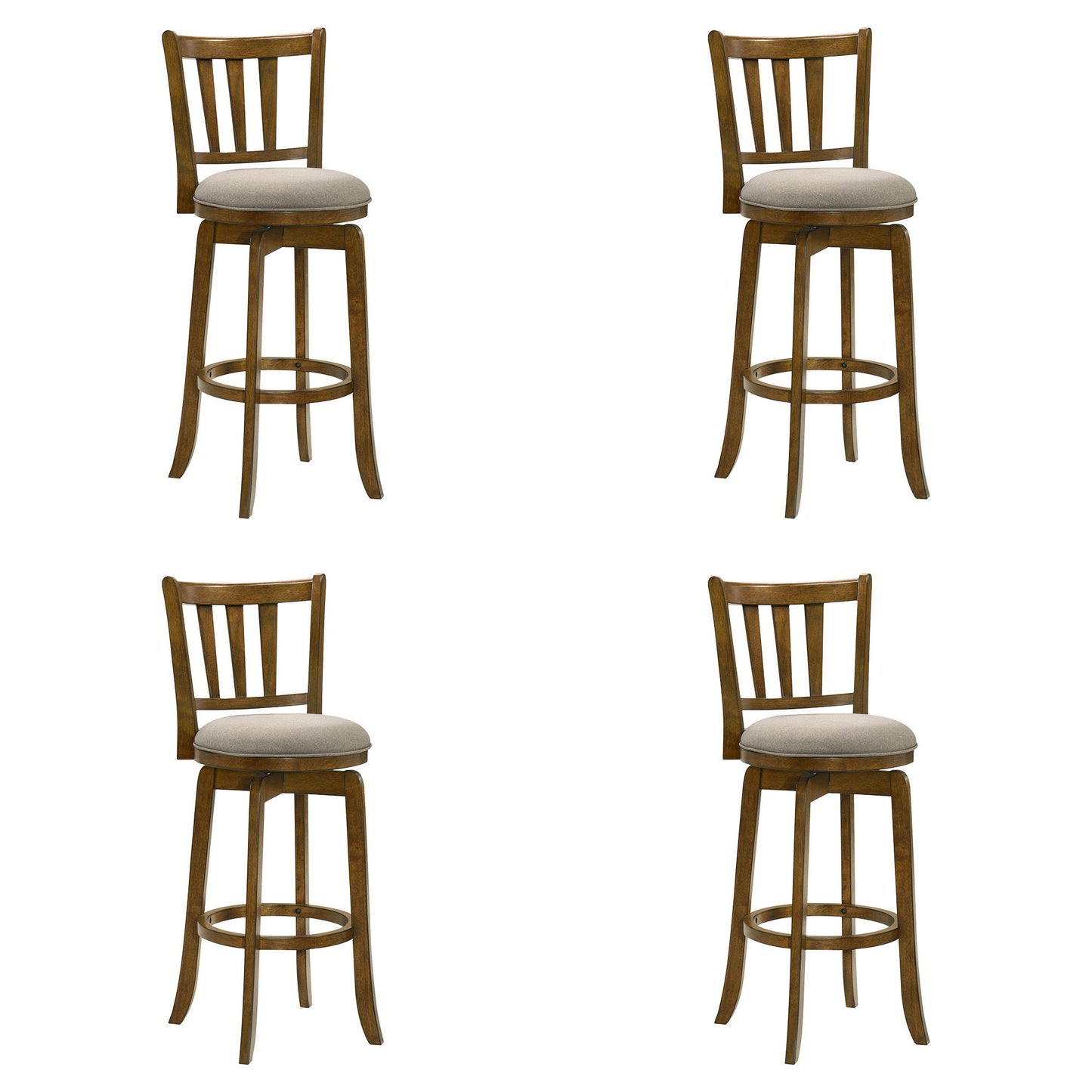Wren - Modern Farmhouse Swivel Wood Bar Height Kitchen Bar Stool