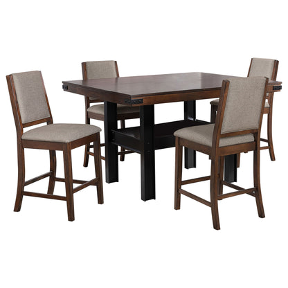 Patterson 5-piece Counter Height Dining Set Mango Oak
