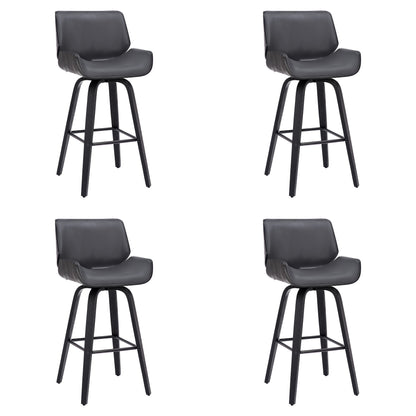 Tyler - 30" Bar Height Swivel Bar Stool With Black Frame