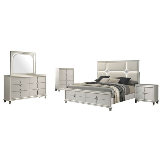 Olivia 5-piece Queen Bedroom Set Pearl White