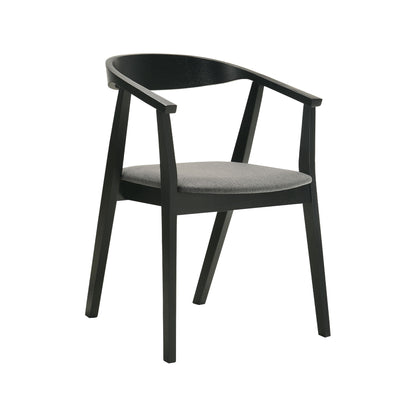 Santana - Wood Dining Chair With Black Frame