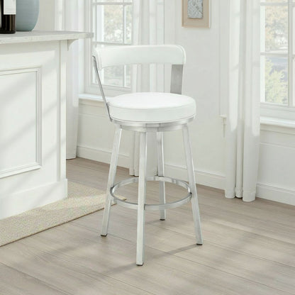 Bryant - Swivel Bar Stool With Silver Frame