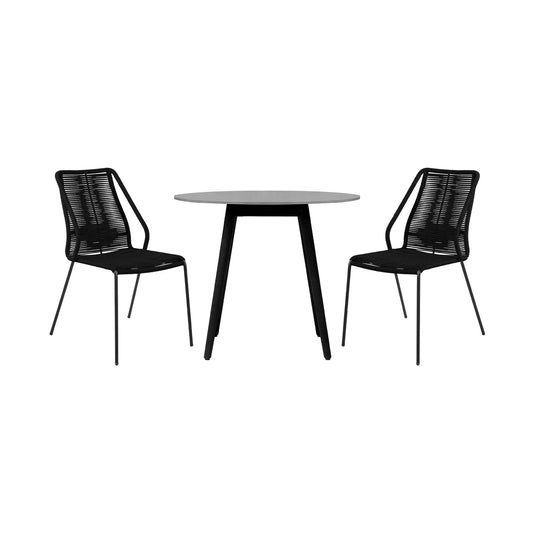 Kylie And Clip - 3 Piece Outdoor Patio Dining Set