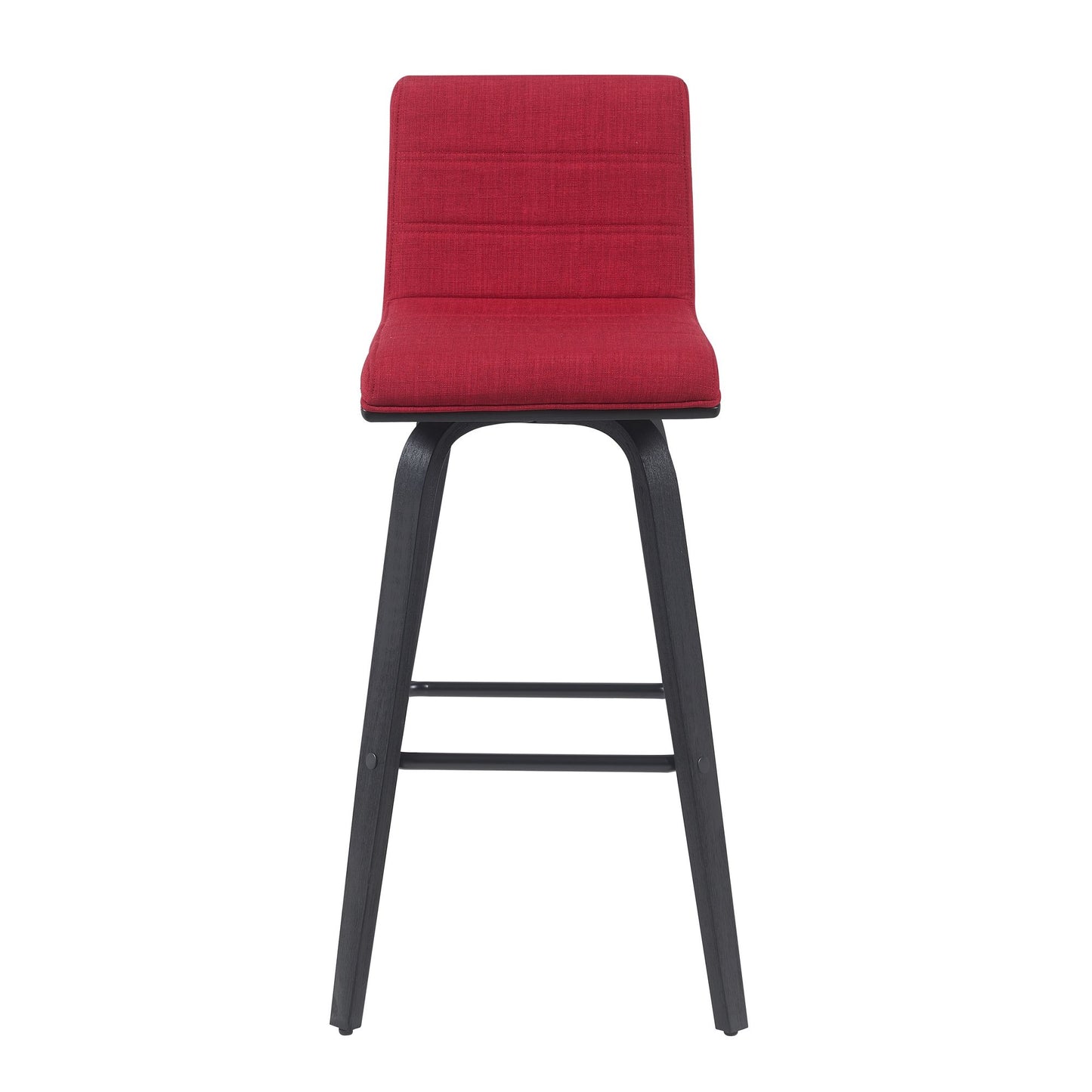 Vienna - Modern Swivel Bar Height Stool - Black Brushed Wood Frame