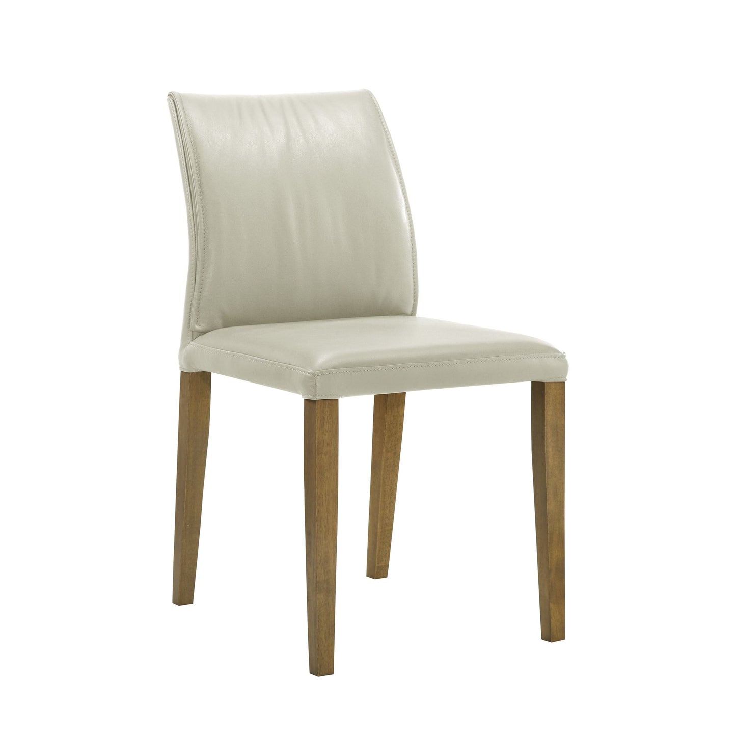 Velena - Full Back Top Grain Leather Upholstered Wood Dining Chairs (Set of 2) - Gray