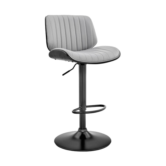 Brock - Adjustable Bar Stool With Black Base