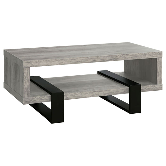 Dinard Engineered Wood Cocktail Coffee Table Grey Driftwood