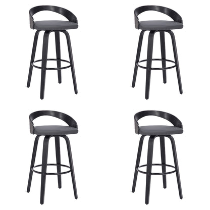 Sonia - 26" Counter Height Swivel Bar Stool - Black Wood