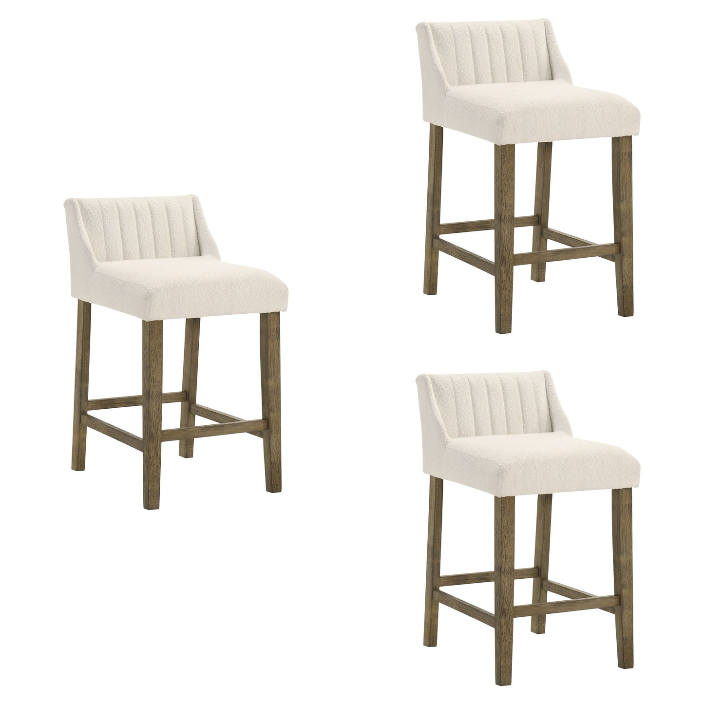 Fauna - Modern Transitional Wood Counter Height Kitchen Bar Stool