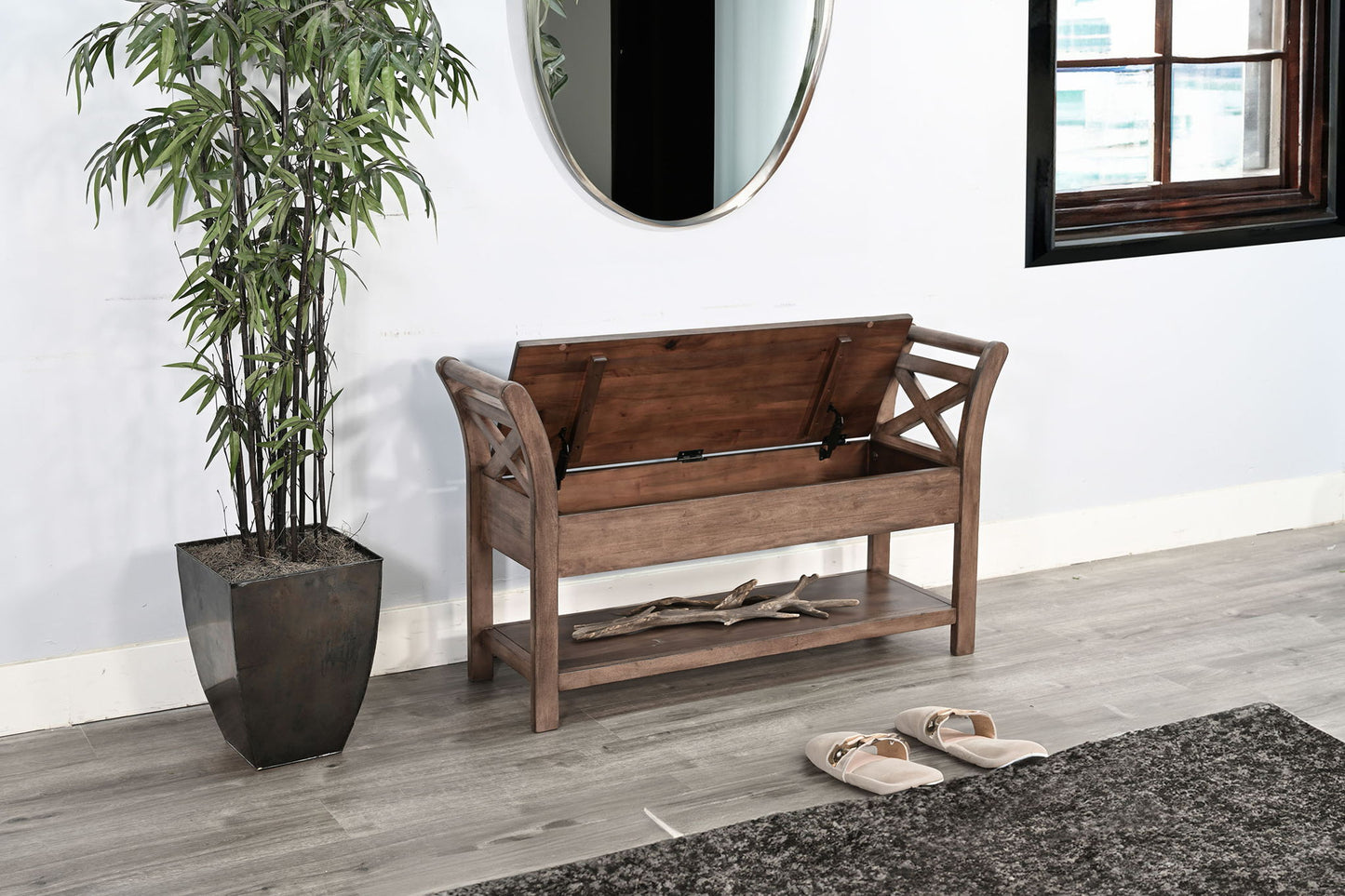 48" Accent Bench With Storage