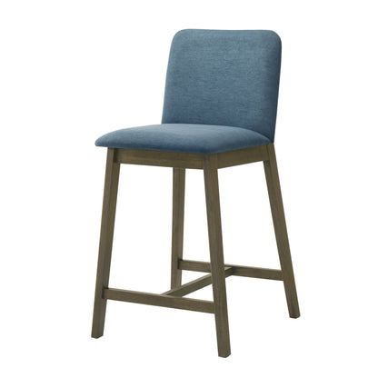 Allin - Upholstered Wood Counter Height Barstool