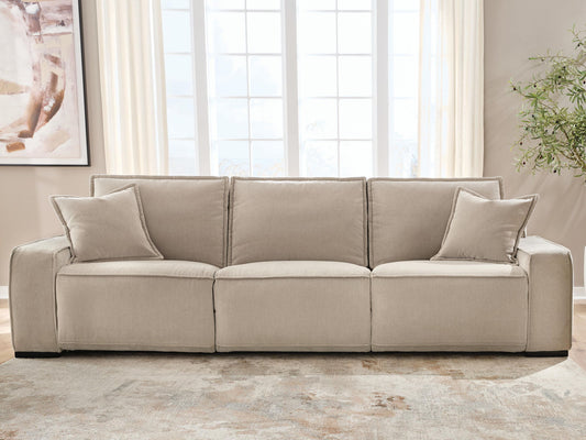 Carceri - 3-Piece Power Sectional Reclining Sofa With Armless Power Recliner - Cashmere
