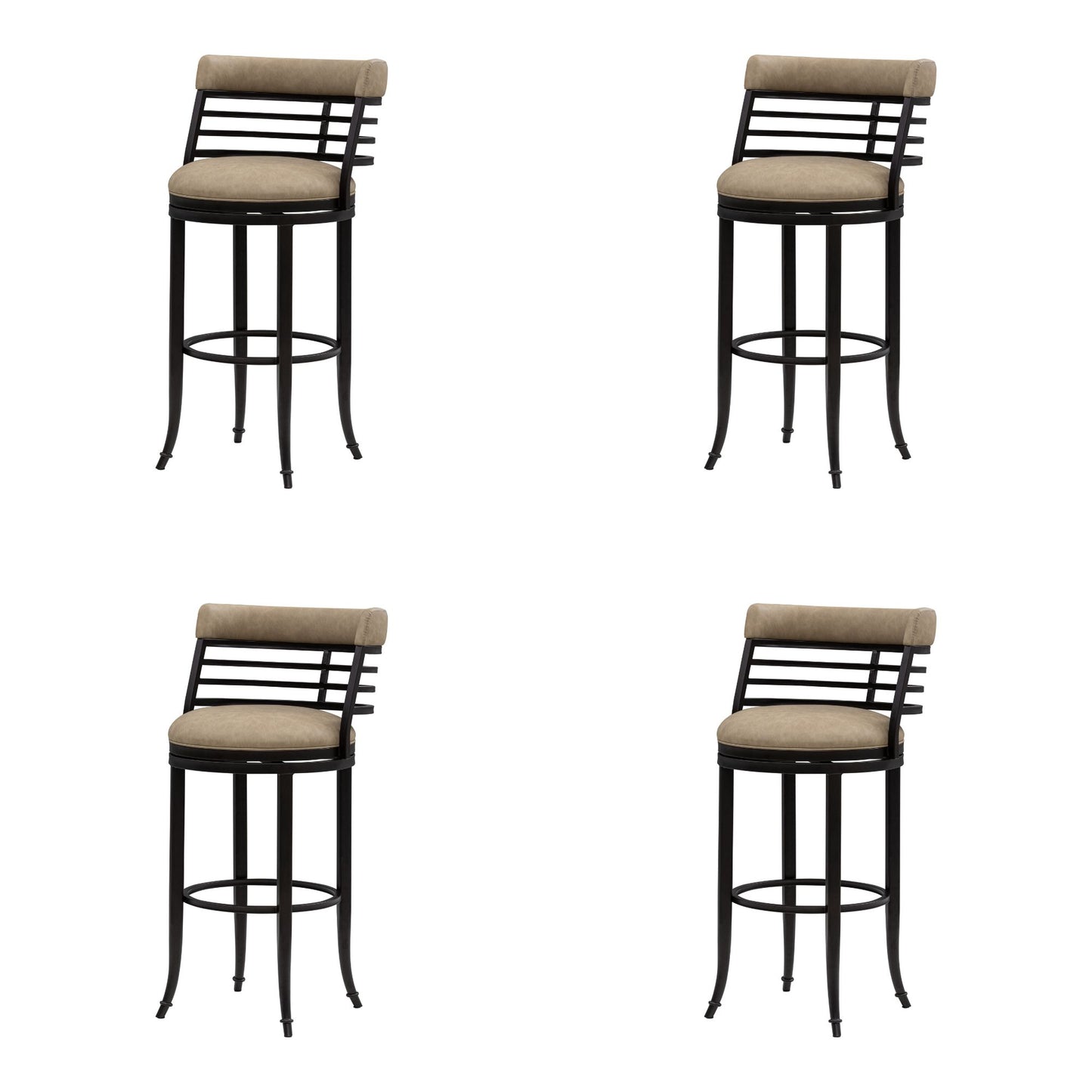 Telia - Upholstered Swivel Bar Height Barstool