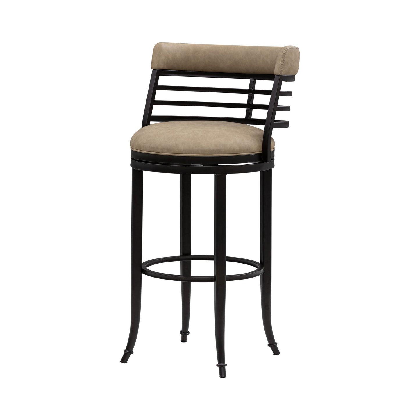 Telia - Upholstered Swivel Bar Height Barstool