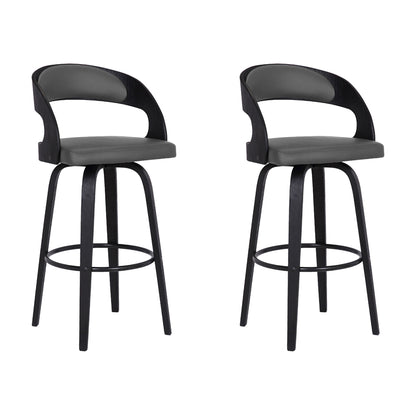 Shelly - 30" Bar Height Swivel Bar Stool With Black Frame