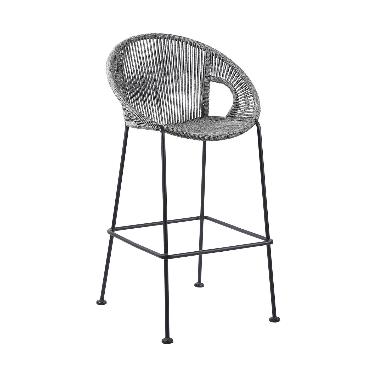 Acapulco - Indoor Outdoor Steel Bar Stool With Rope Set