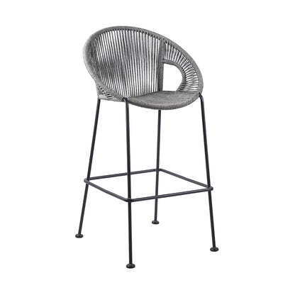 Acapulco - Indoor Outdoor Steel Bar Stool With Rope Set
