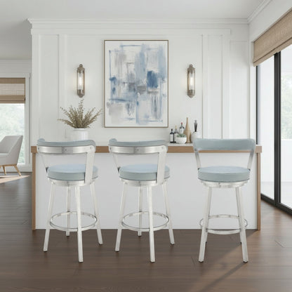 Bryant - Swivel Bar Stool With Silver Frame