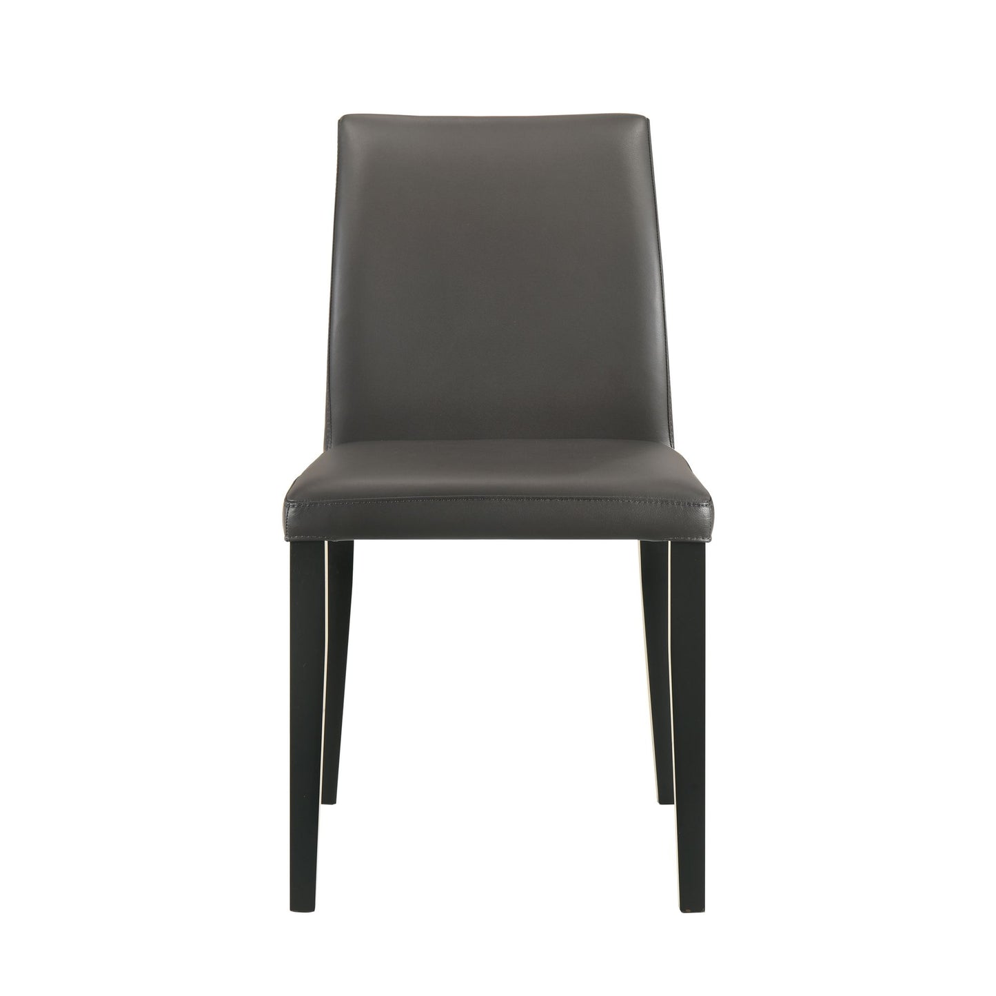Elyza - Full Back Top Grain Leather Upholstered Wood Dining Chairs (Set of 2)