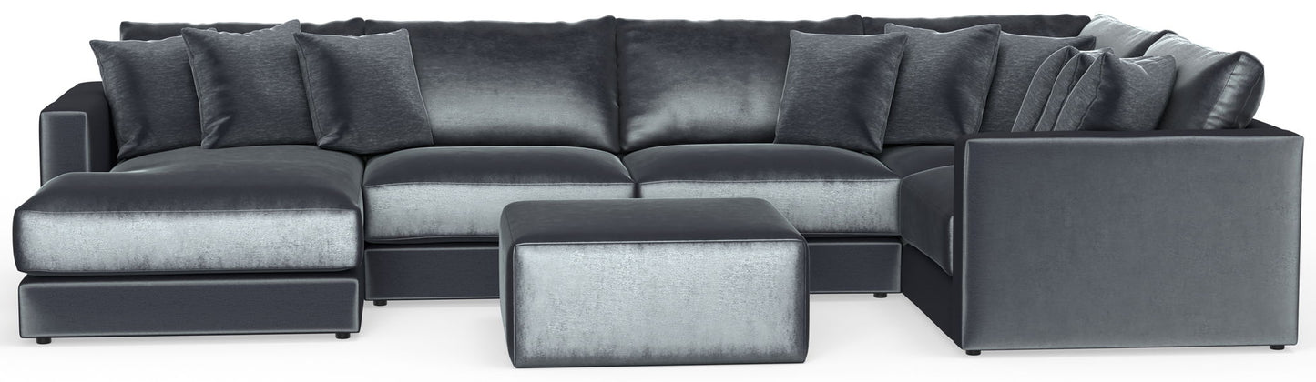 Remington - Modular Sofa And Cocktail Ottoman - Slate