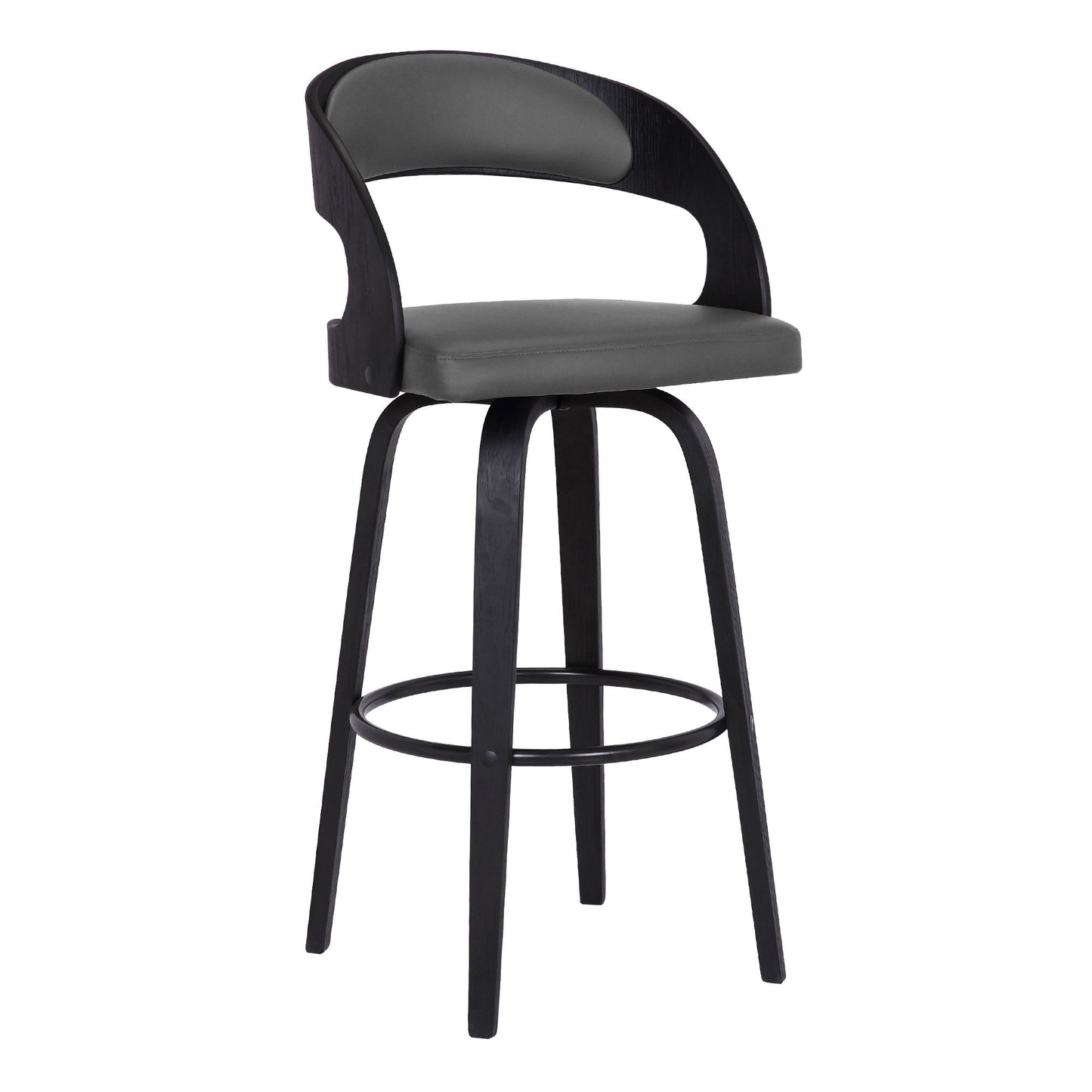 Shelly - 26" Counter Height Swivel Bar Stool With Black Frame