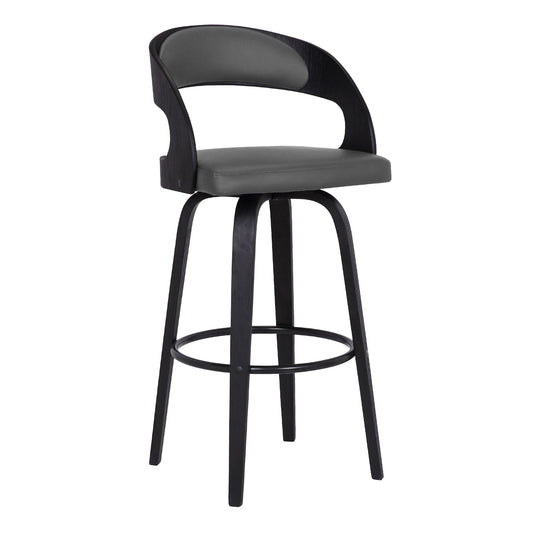 Shelly - 26" Counter Height Swivel Bar Stool With Black Frame