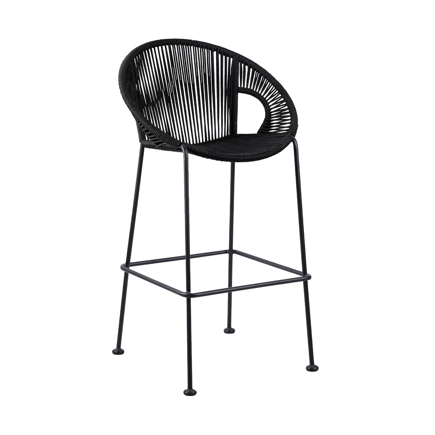 Acapulco - Indoor Outdoor Steel Bar Stool With Rope Set
