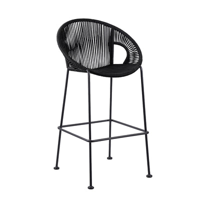 Acapulco - Indoor Outdoor Steel Bar Stool With Rope Set