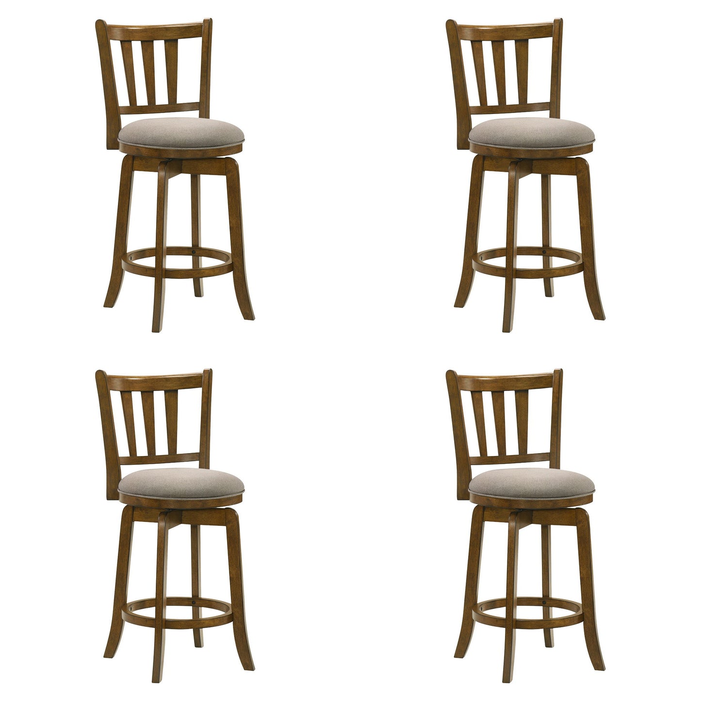 Wren - Modern Farmhouse Swivel Wood Counter Height Kitchen Bar Stool