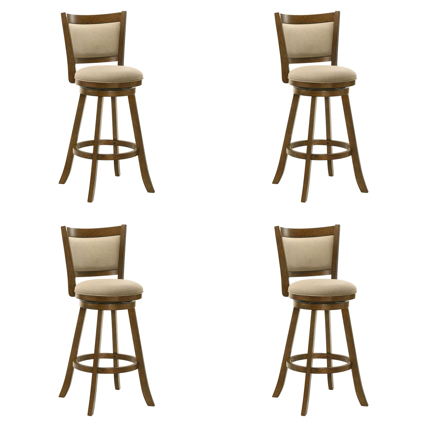 Aiden - Modern Farmhouse Swivel Wood Bar Height Kitchen Bar Stool