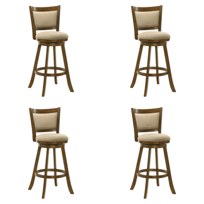 Aiden - Modern Farmhouse Swivel Wood Bar Height Kitchen Bar Stool