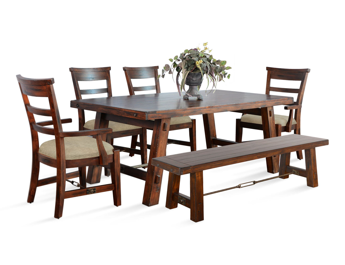 Tuscany - Side Chair, Cushion Seat (Set of 2) - Dark Brown